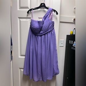Purple chiffon homecoming/formal short dress